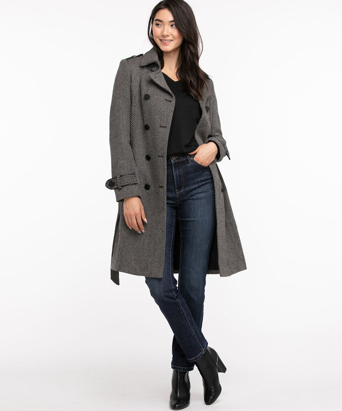 Wool Blend Trench Coat Image 2