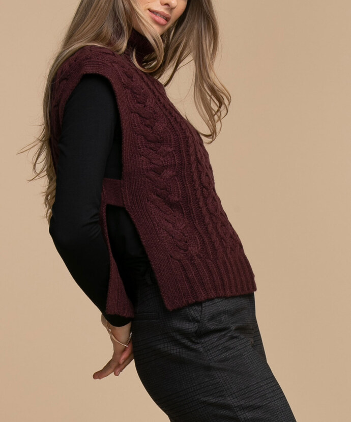 Femme By Design Cowl Neck Sweater Vest Image 2