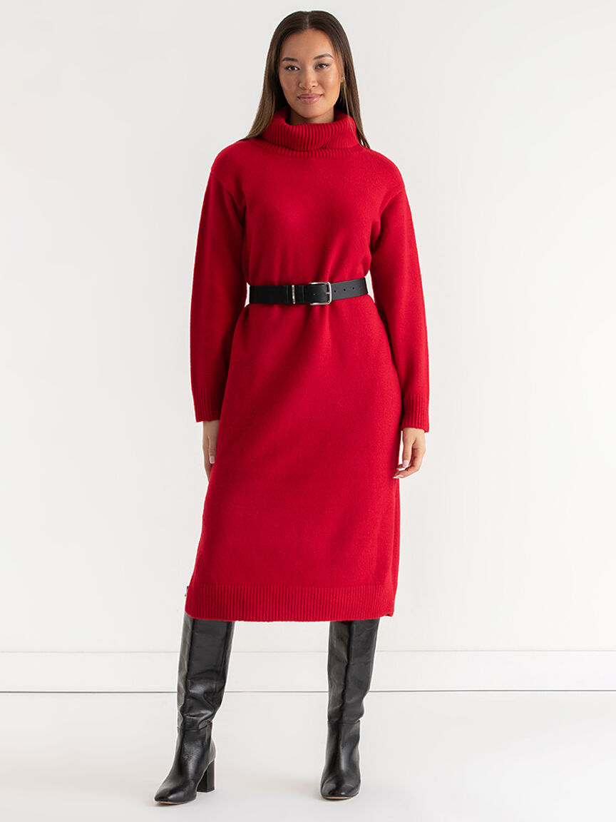 Turtleneck maxi sweater dress top
