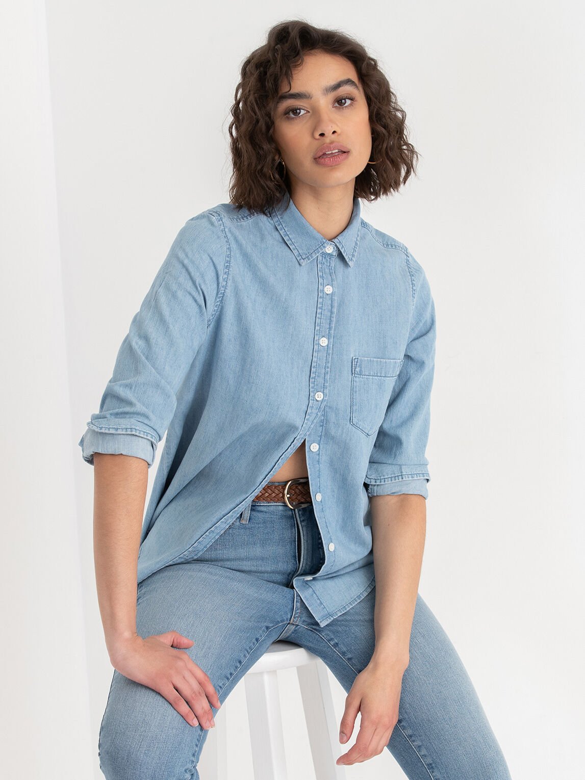Jean button up shop