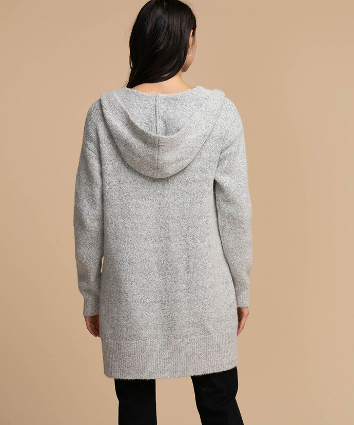 Eco-Friendly Hooded Toggle Front Cable Cardigan Image 3