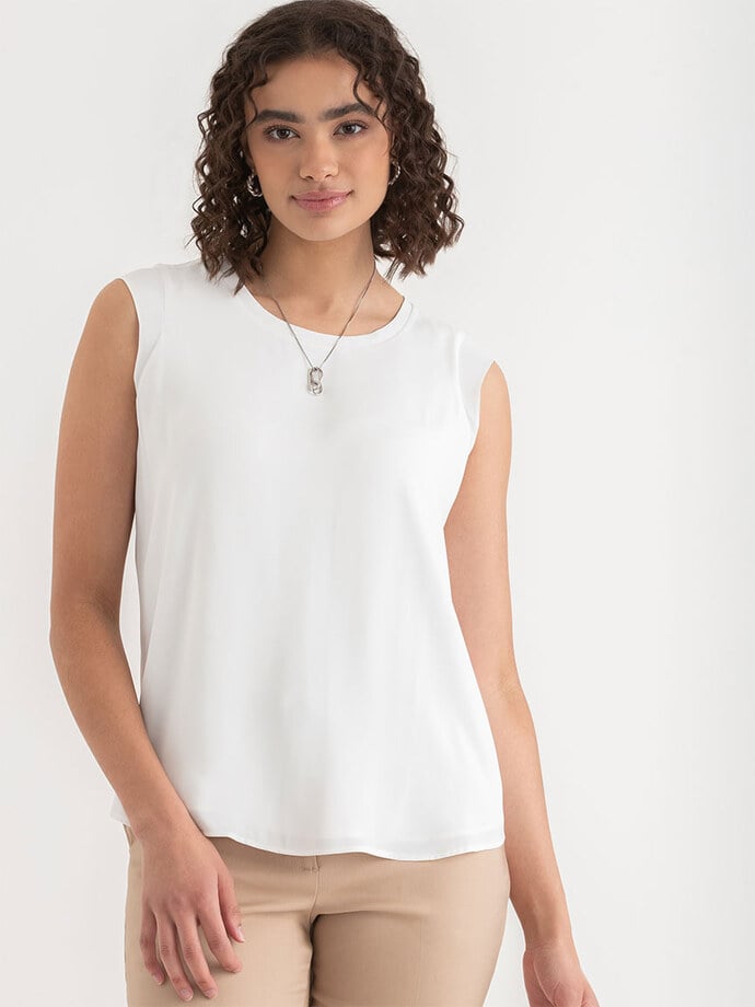 2-Layer Cap Sleeve Blouse Image 4