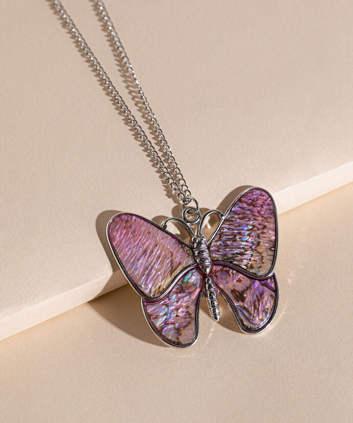 Short Butterfly Statement Necklace Image 1