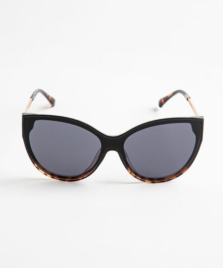 Oversized Cat Eye Sunglasses, Black/Tortoise Oversized Cat Eye Sunglasses, Black/Tortoise
