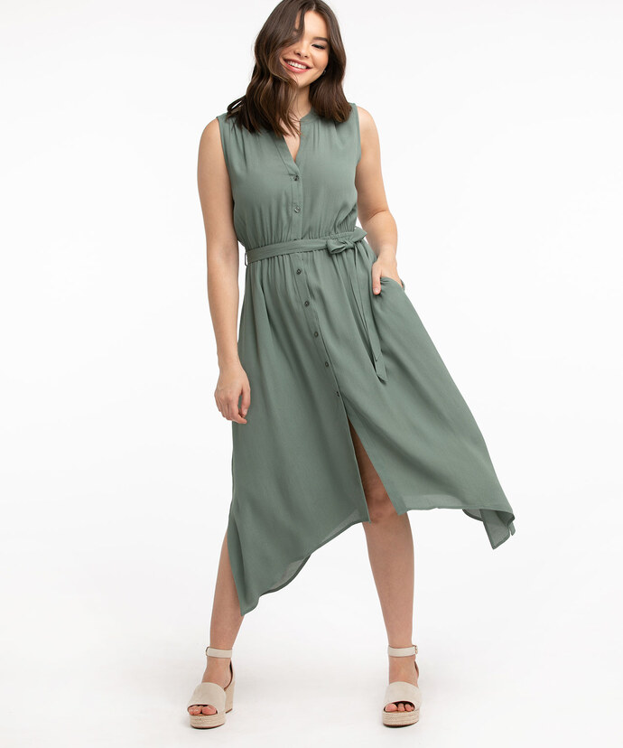 Sleeveless Button Front Dress Image 1