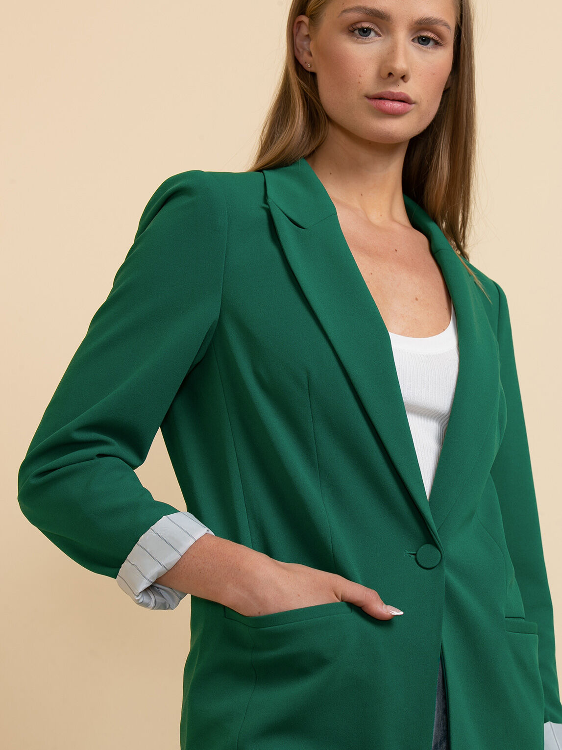 Techno Crepe Blazer by Jules Leopold. Jules Leopold
