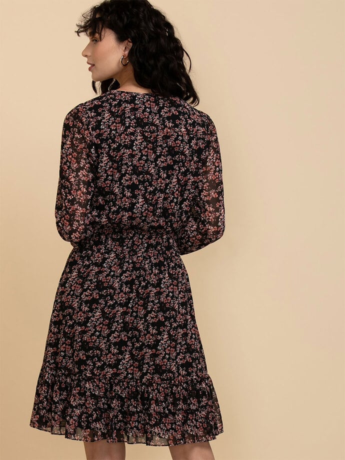 Nova Smocked Mini Dress in Chiffon Image 5