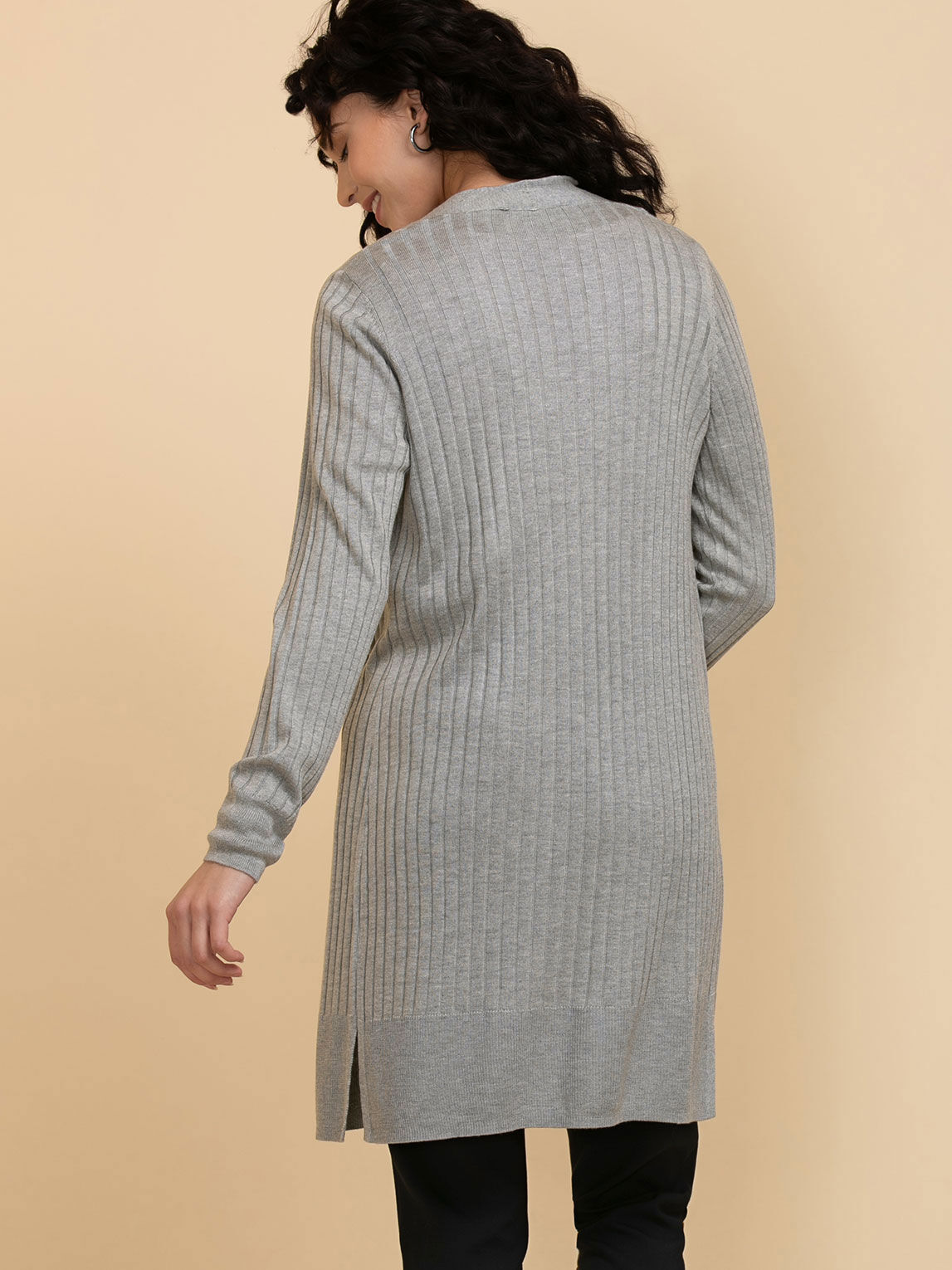 Grey long sleeve new arrivals cardigan