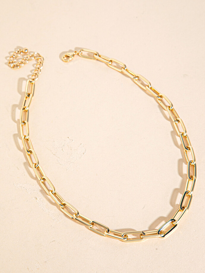 14K Gold Chain-Link Necklace Image 1