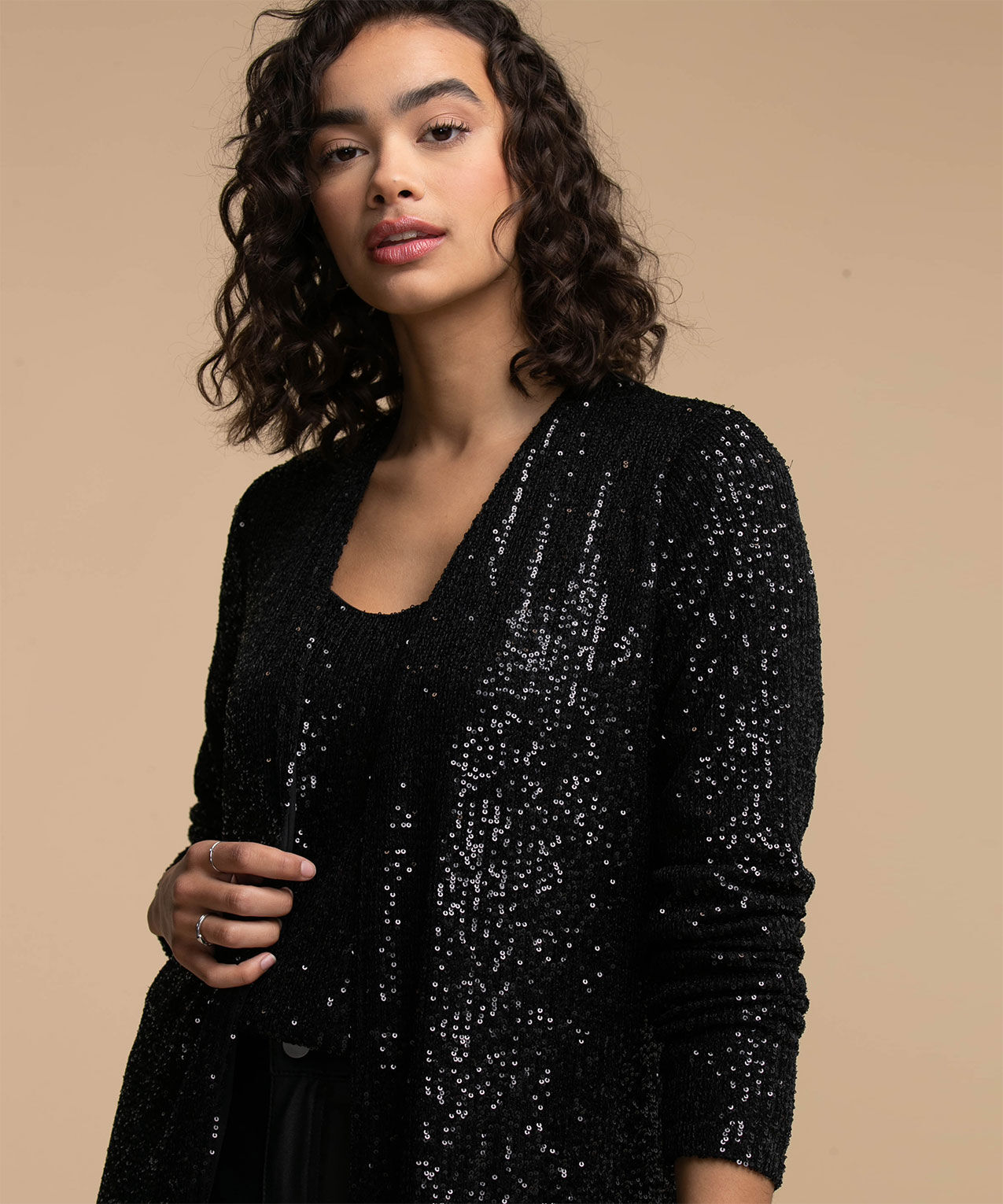Girls black sparkly cardigan shop