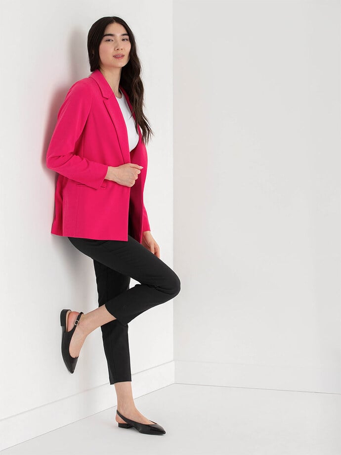Relaxed Open Blazer in Ponte Twill Image 5