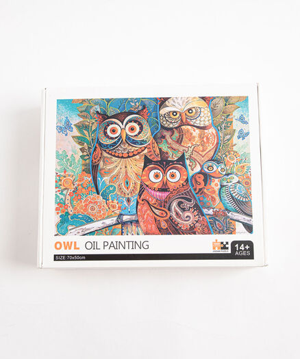 Owl Oil Painting Jigsaw Puzzle, Assorted