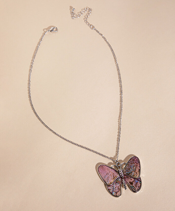 Short Butterfly Statement Necklace Image 2