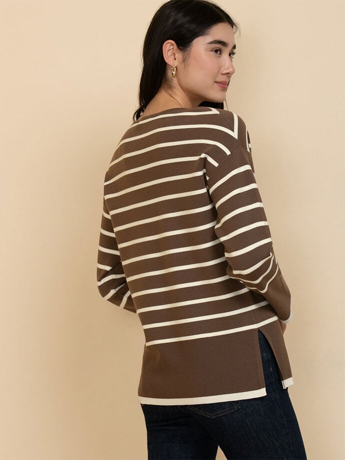 V-Neck Mid-Length Sweater Image 5