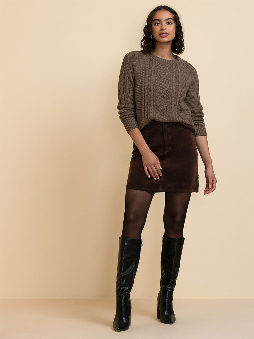 Cord top skirt canada