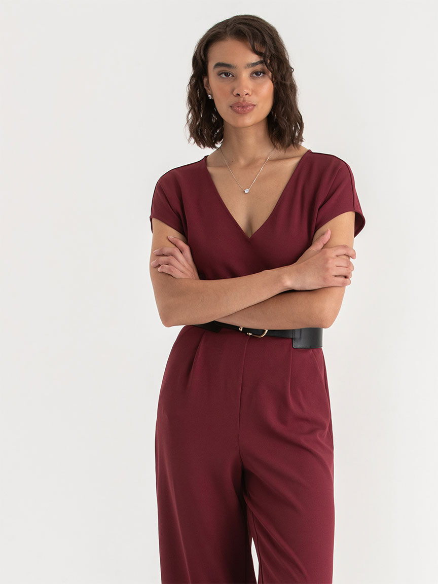 Venus Wide Leg Jumpsuit in Iconic Crepe
