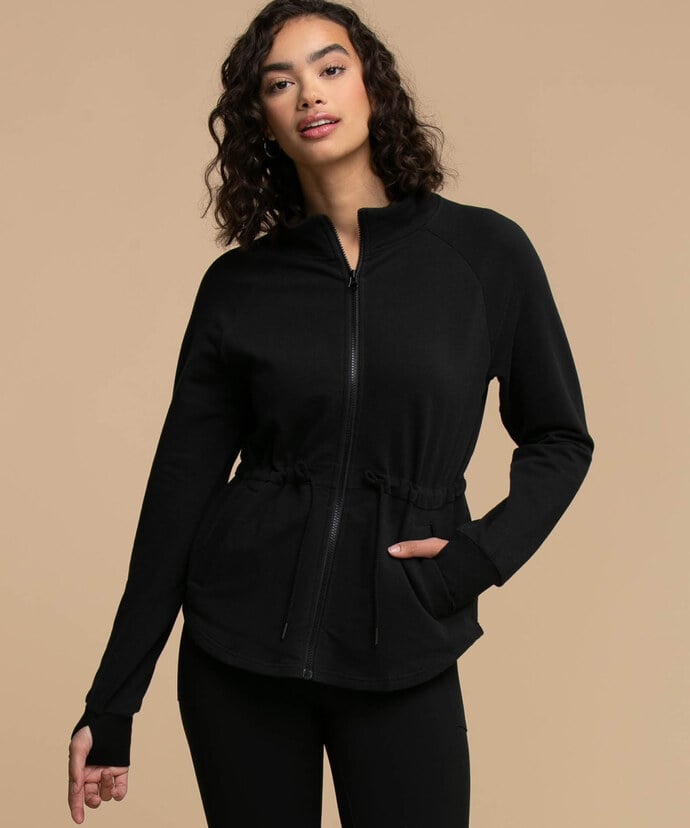 French Terry Zip Front Jacket Image 1