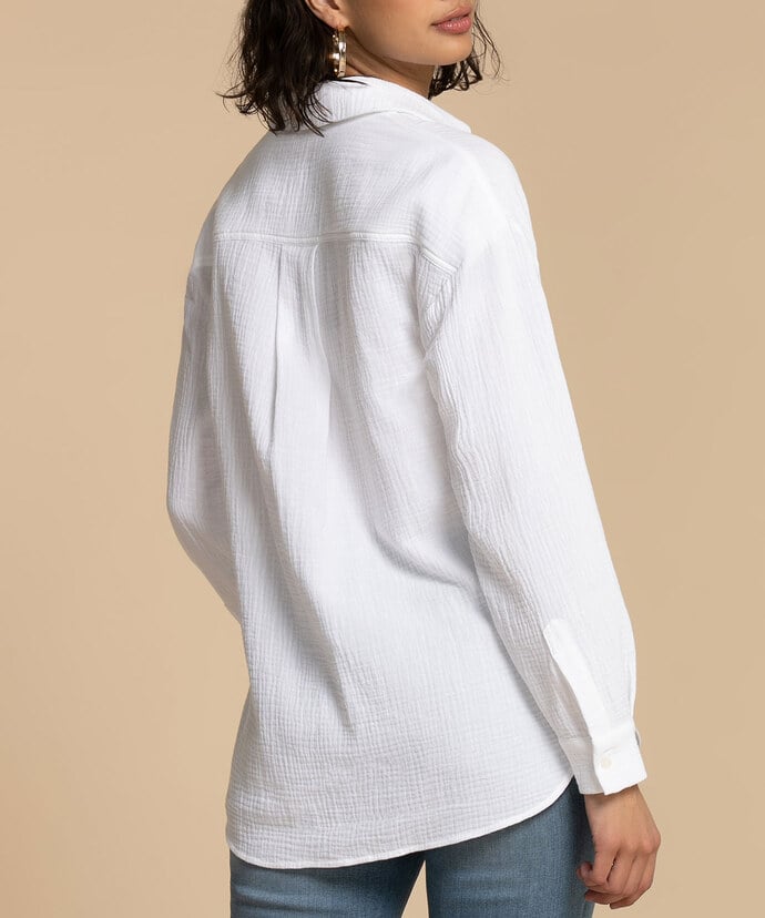 Collared Button Down Long Sleeve Shirt Image 3