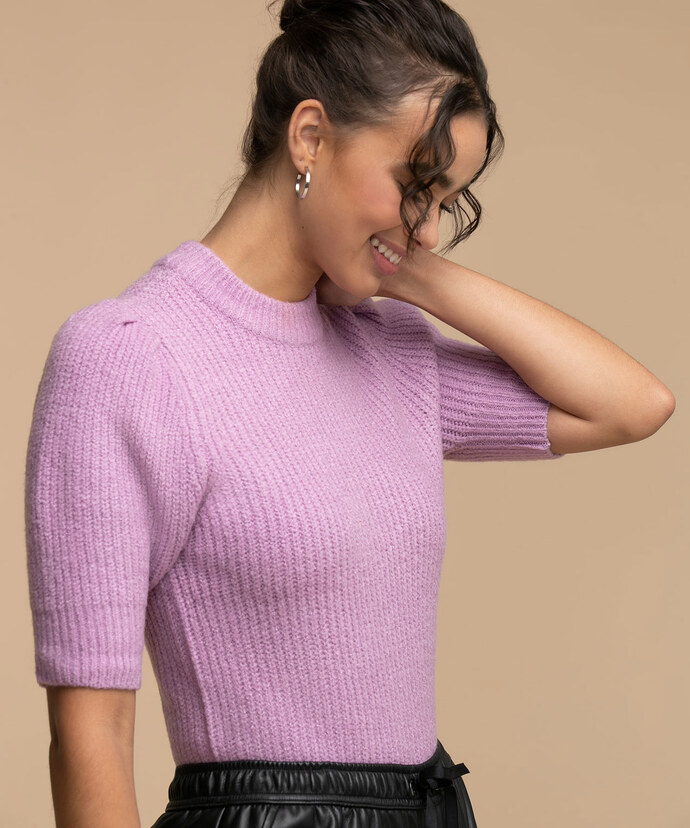 Femme By Design Short Puff Sleeve Sweater Image 4