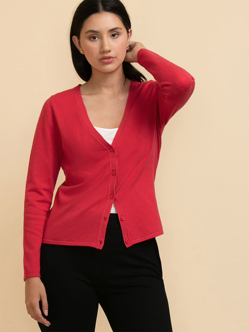 V-Neck Button Down Cardigan | Rickis