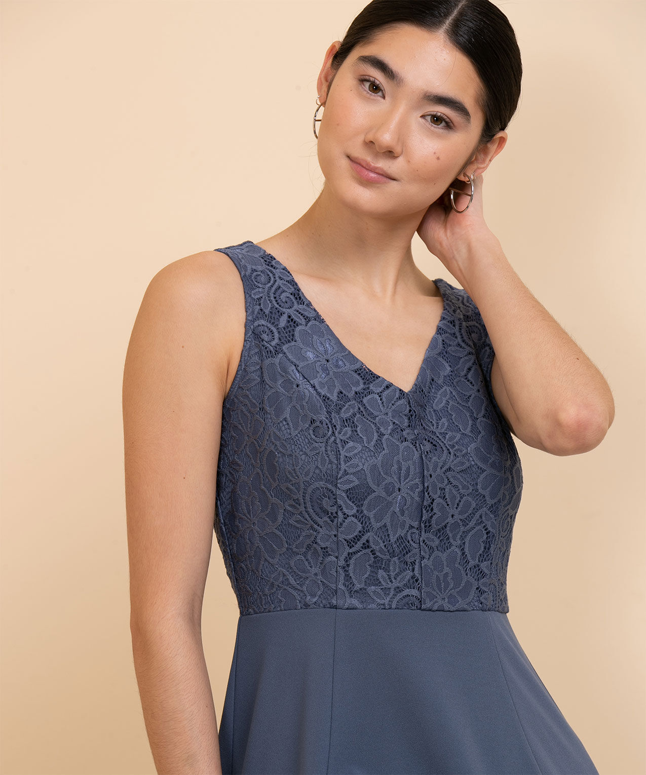 Lace bodice clearance skater dress