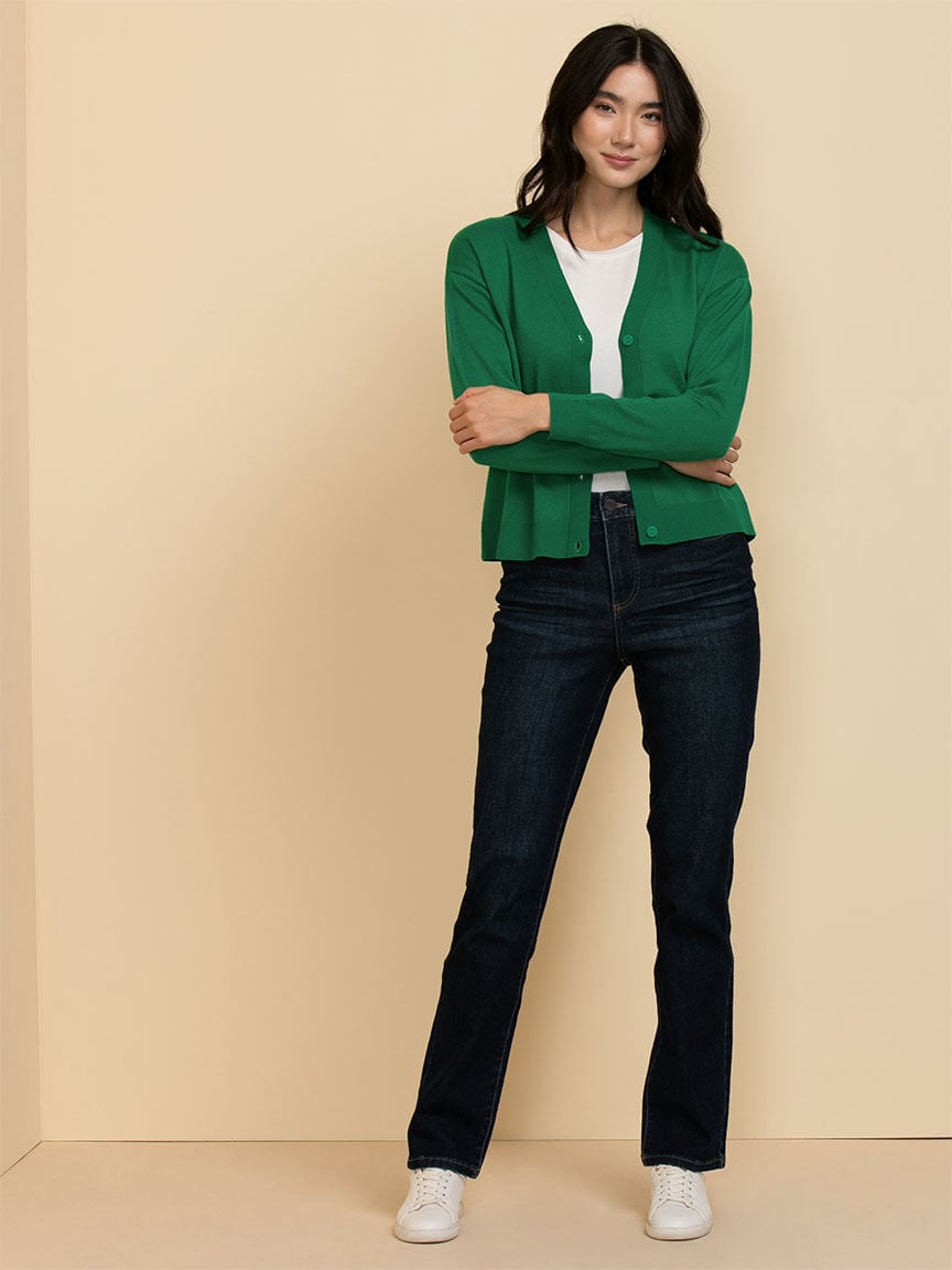 Button Up Cashmere Blend Cardigan Sweater Rickis