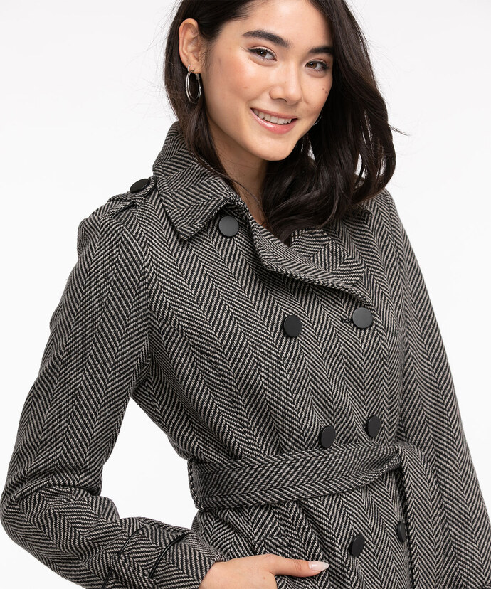 Wool Blend Trench Coat Image 3