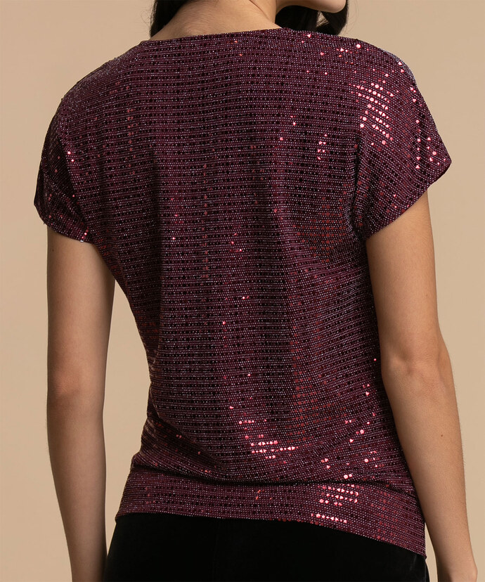 Sequined Wrap Top Image 5