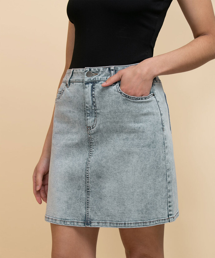 Denim Mini Skirt Image 2