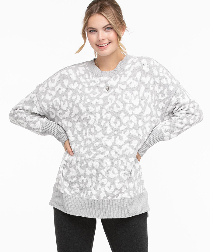 Animal Print Chenille Sweater Image 1