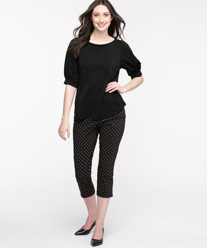 Microtwill Pull-On Crop Pant Image 2