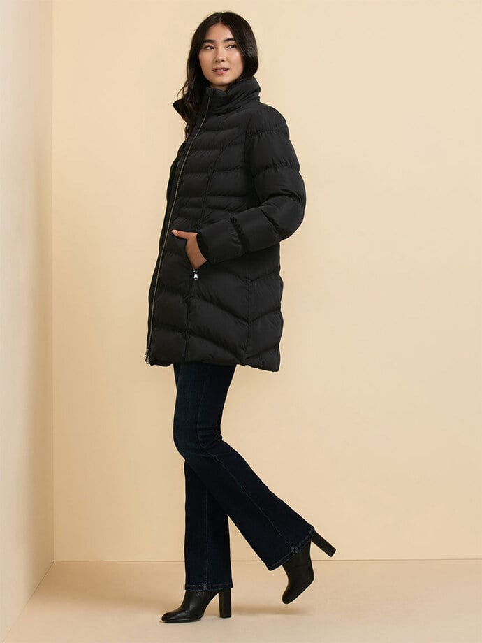 Carlyn Coat with Detachable Fur & Hood Image 2