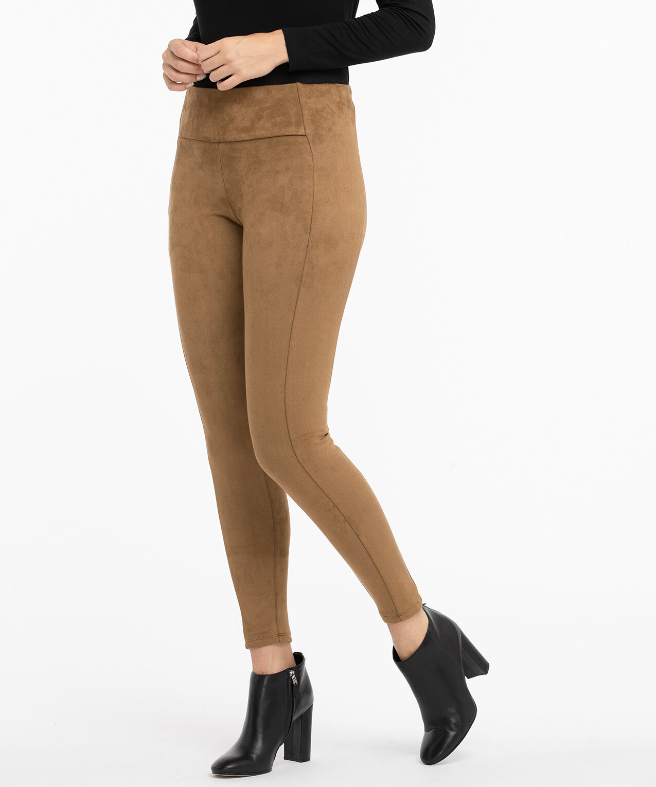 Brown faux on sale suede leggings