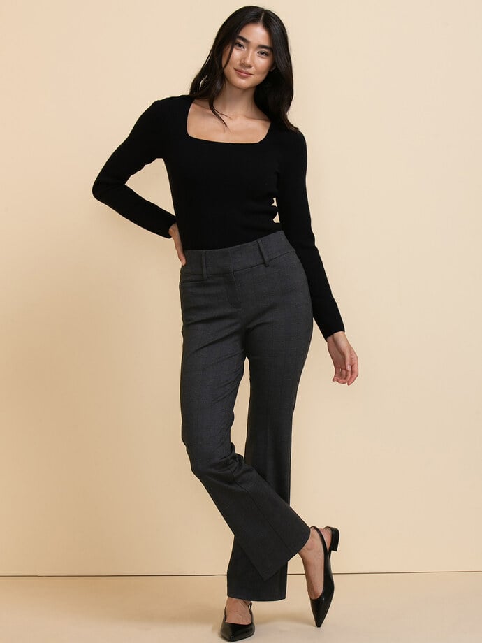 Bradley Bootcut Pant in Patterned Luxe Ponte Image 2
