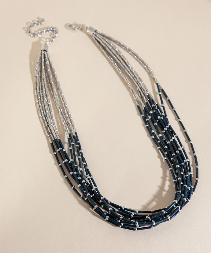 Layered Beaded Statement Necklace Image 2
