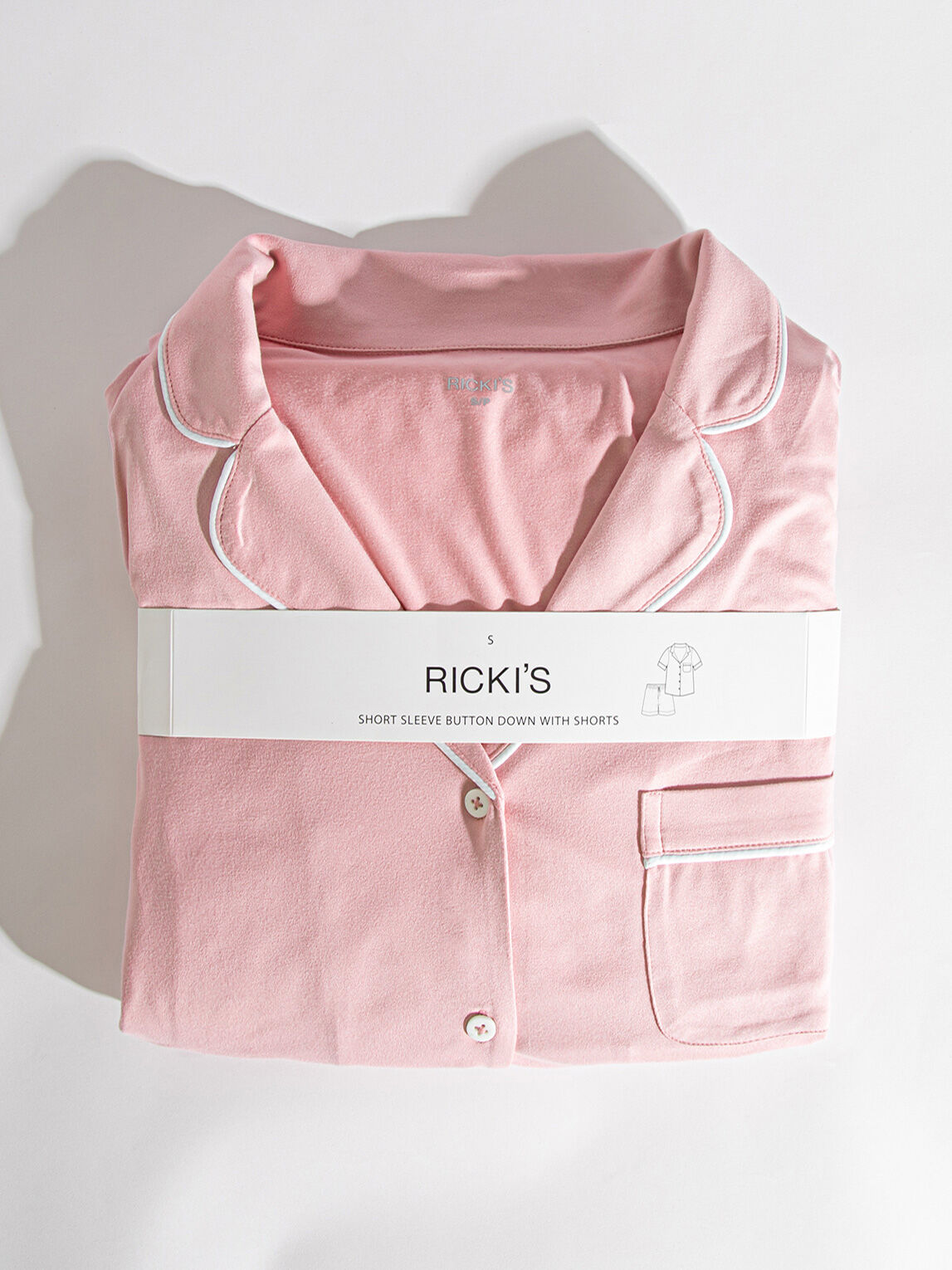 Pink button up pajama set online
