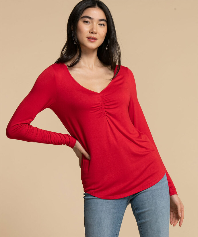 Eco Friendly Ruched Front Essential Top Image 4