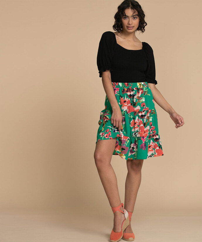 Eco-Friendly Tiered Knee-Length Skirt Image 5
