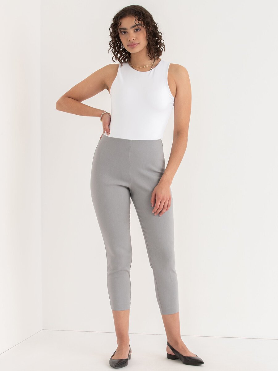 Audrey Skinny Crop Pant in Microtwill