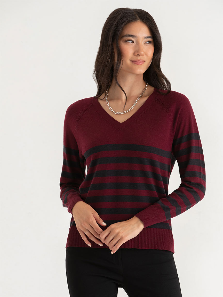 Maroon v neck sweater best sale