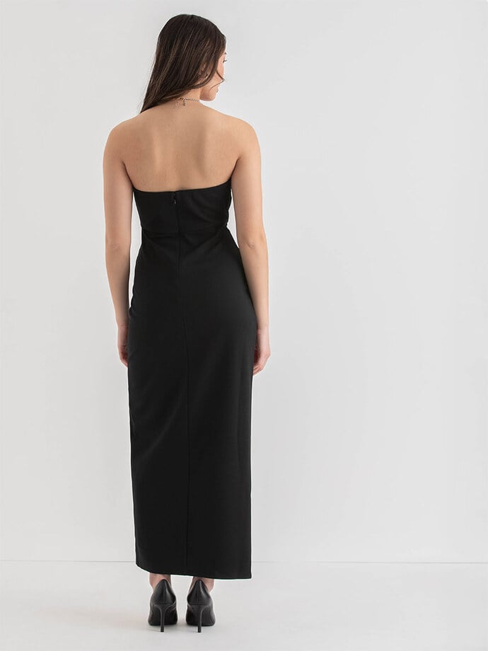 Iconic Strapless Ruffle Dress in Crepe Image 5