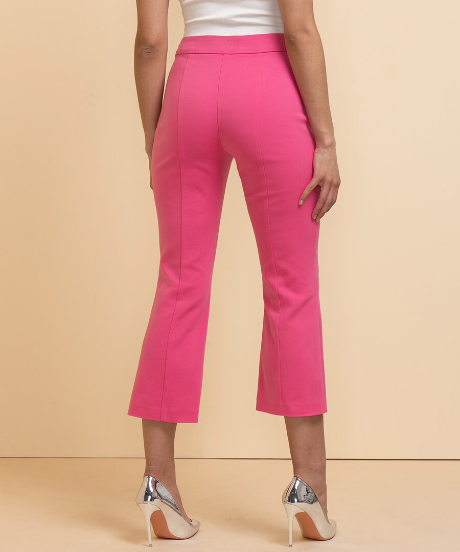 Kick Flare Pant with Pintuck in Cotton Sateen
