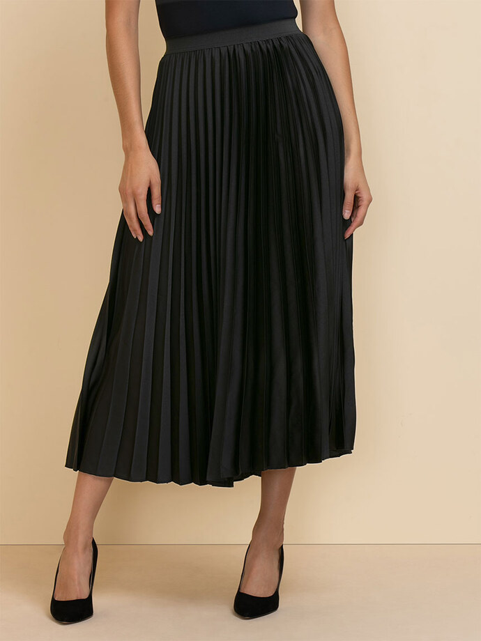 Pleated Midi Skirt Image 3