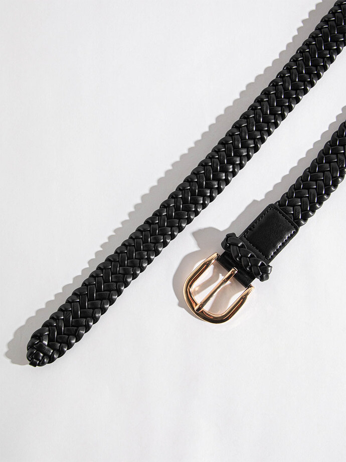 Braided Belt with Metal Buckle Image 3