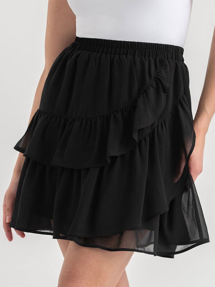 Mini Chiffon Ruffle Skirt Image 3