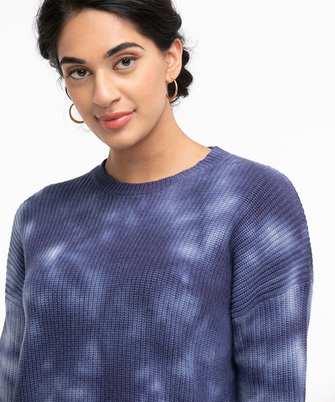 Tie-Dye Grommet Detail Sweater Image 5