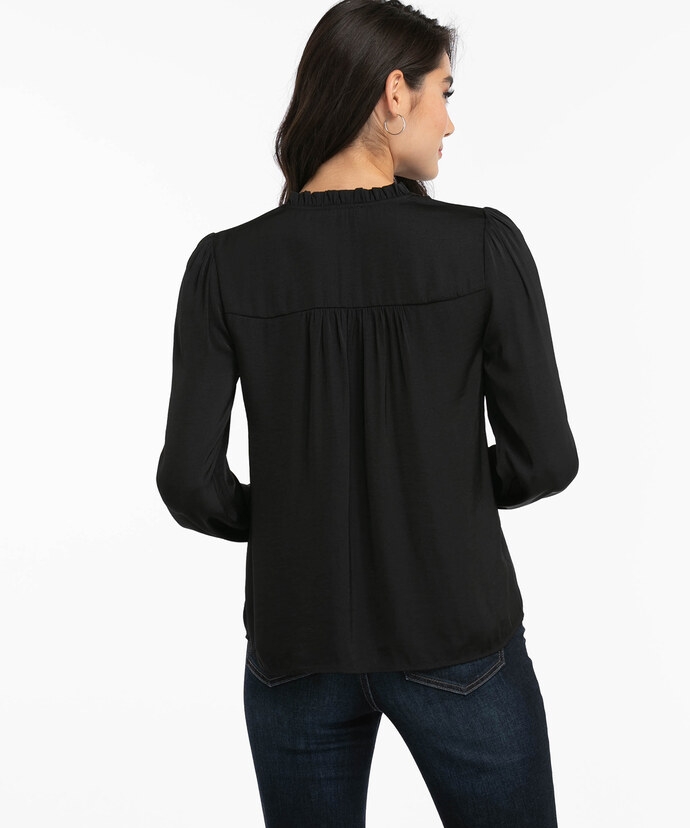 Long Sleeve Tie Neck Blouse Image 3