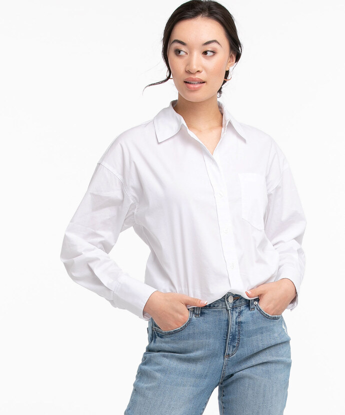 Oversized Long Sleeve Collared Shirt Image 4