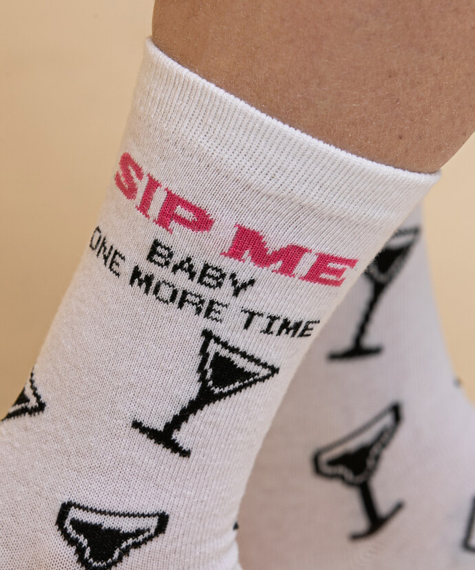 'Sip Me Baby' Socks Image 2