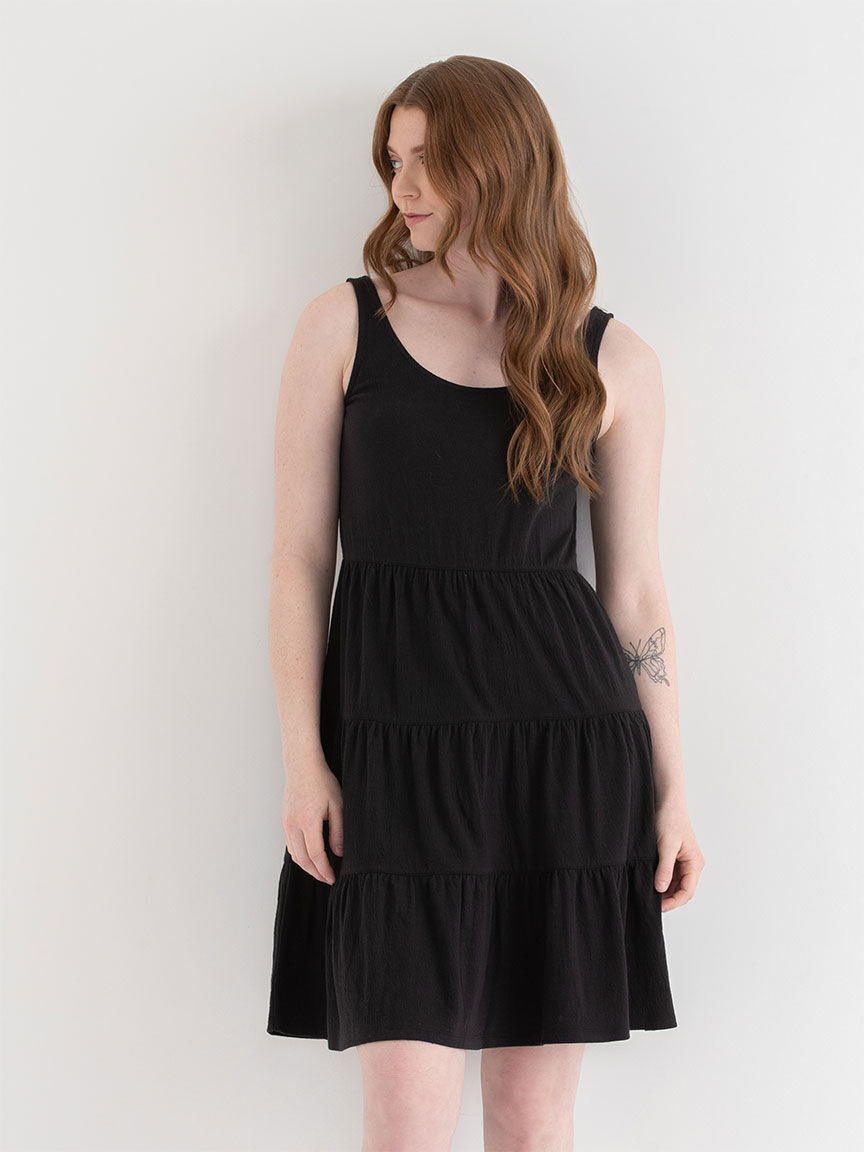 Black tiered dress shop